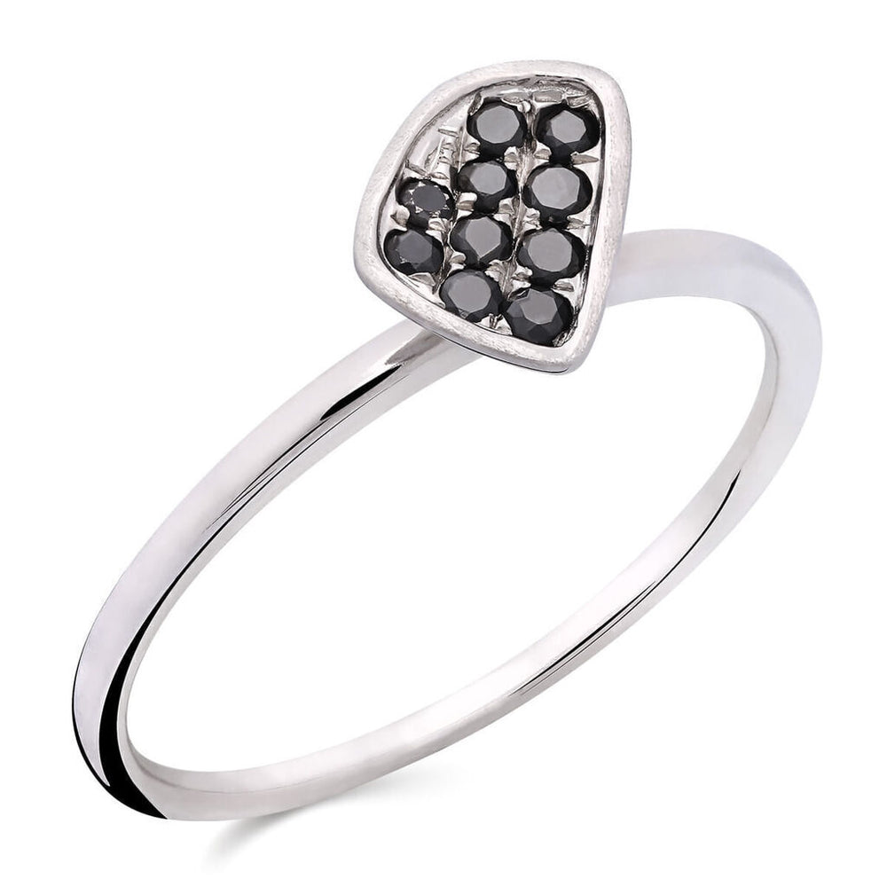 Anel em Ouro 18k com Diamantes Negros