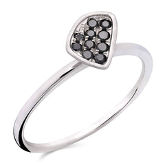 Anel em Ouro 18k com Diamantes Negros