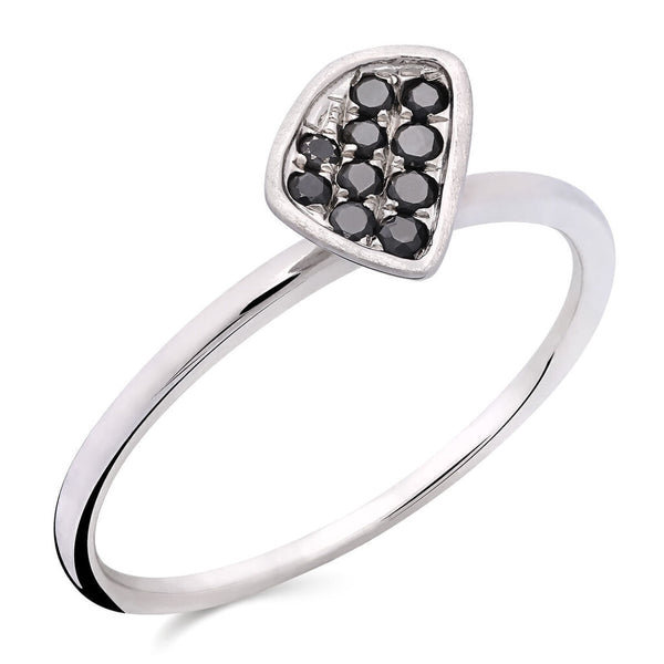 Anel em Ouro 18k com Diamantes Negros