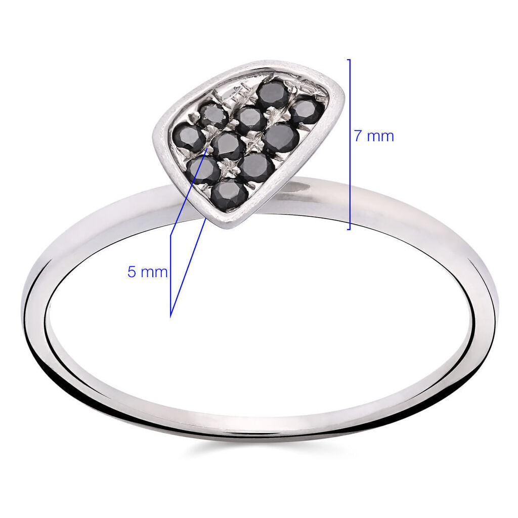 Anel em Ouro 18k com Diamantes Negros