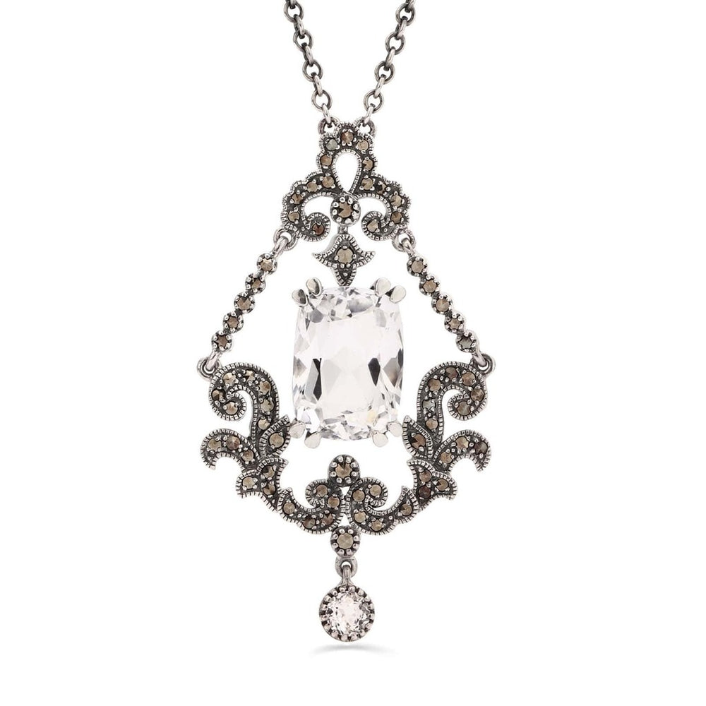 Pingente em Prata 925 com Cristal e Marcassitas