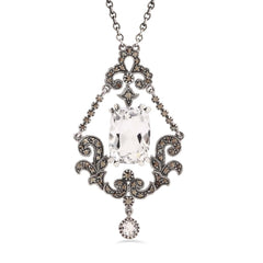 Pingente em Prata 925 com Cristal e Marcassitas