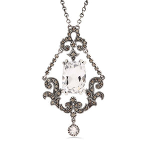 Pingente em Prata 925 com Cristal e Marcassitas