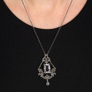 Pingente em Prata 925 com Cristal e Marcassitas