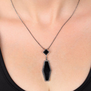 Pingente em Prata 925 com Onix e Marcassitas