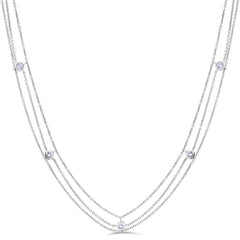 Colar em Prata 925 com Tanzanitas