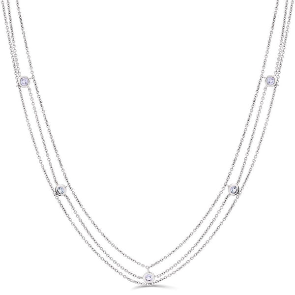 Colar em Prata 925 com Tanzanitas