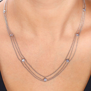 Colar em Prata 925 com Tanzanitas