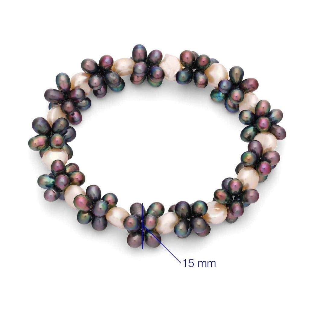 Conjunto em Ouro 18k com Pérolas Bivas Brancas e Furta-Cor