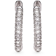 102418-Par de Brinco em Ouro Branco com Diamantes VS1