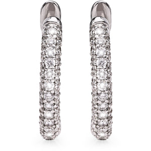 102418-Par de Brinco em Ouro Branco com Diamantes VS1
