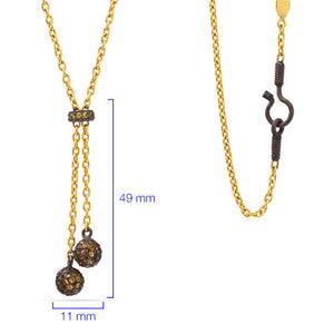 102433-Colar Linha Ara Collection em Ouro Amarelo 23,64 k com Safiras Amarelas