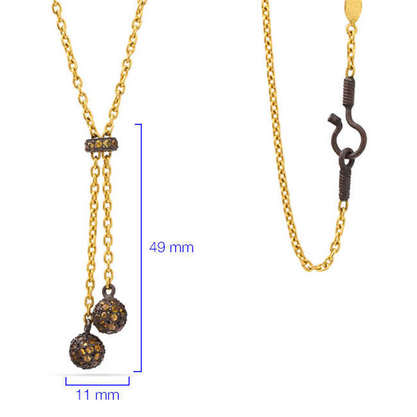 102433-Colar Linha Ara Collection em Ouro Amarelo 23,64 k com Safiras Amarelas