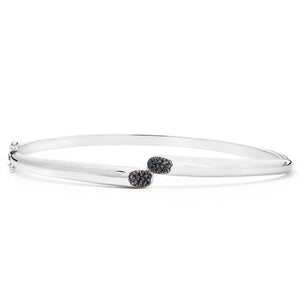 Bracelete  em Prata com 20 Diamantes Negros Aprox. 10 pts