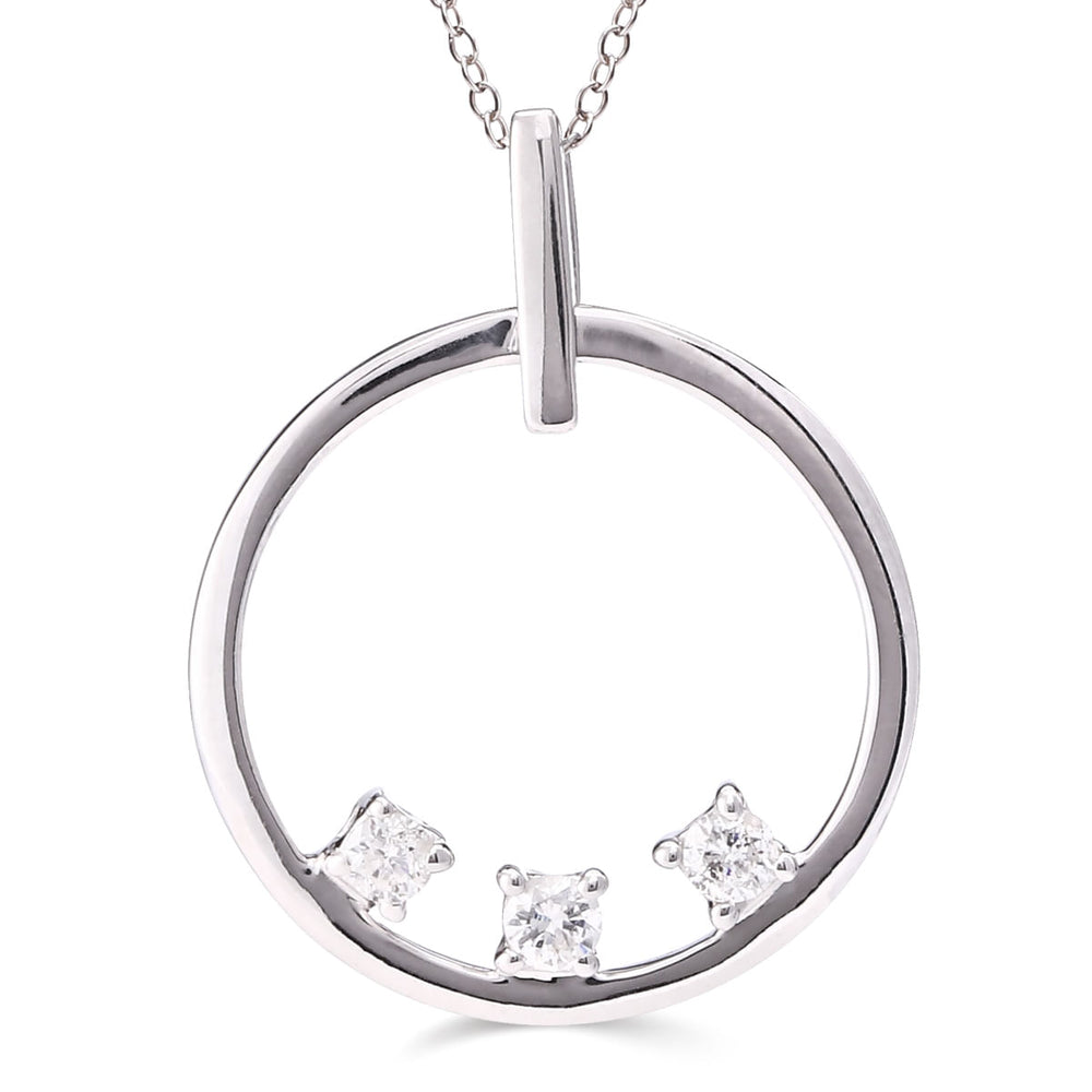 Corrente em Ouro Branco com  Diamantes
