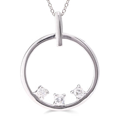 Corrente em Ouro Branco com  Diamantes