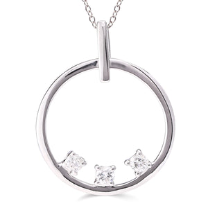 Corrente em Ouro Branco com  Diamantes