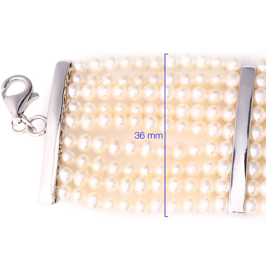 Pulseira em Prata 925 com Pérolas Baby Brancas