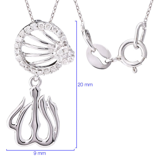 105102 - Pingente em Ouro Branco 18k Fundo do Mar com Diamantes Aprox. 11 pts