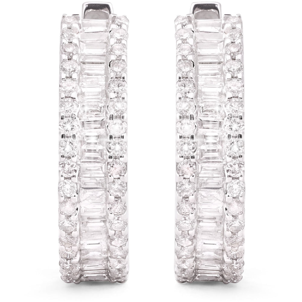 105480 - Par de Brinco em Ouro Branco 18k com Diamantes S1 91 pts