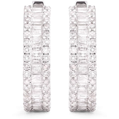 105480 - Par de Brinco em Ouro Branco 18k com Diamantes S1 91 pts