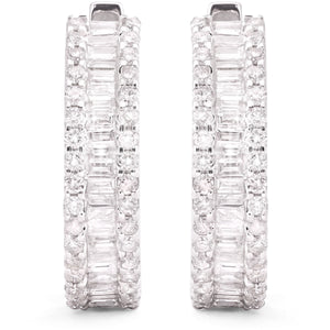 105480 - Par de Brinco em Ouro Branco 18k com Diamantes S1 91 pts