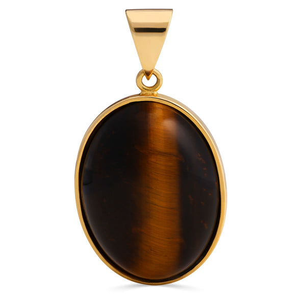 Pingente em Ouro Amarelo 18k com Olho de Tigre