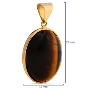 Pingente em Ouro Amarelo 18k com Olho de Tigre