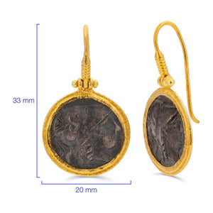 106827-Par de Brinco em Ouro Amarelo 23,64K e Prata Ara Collection
