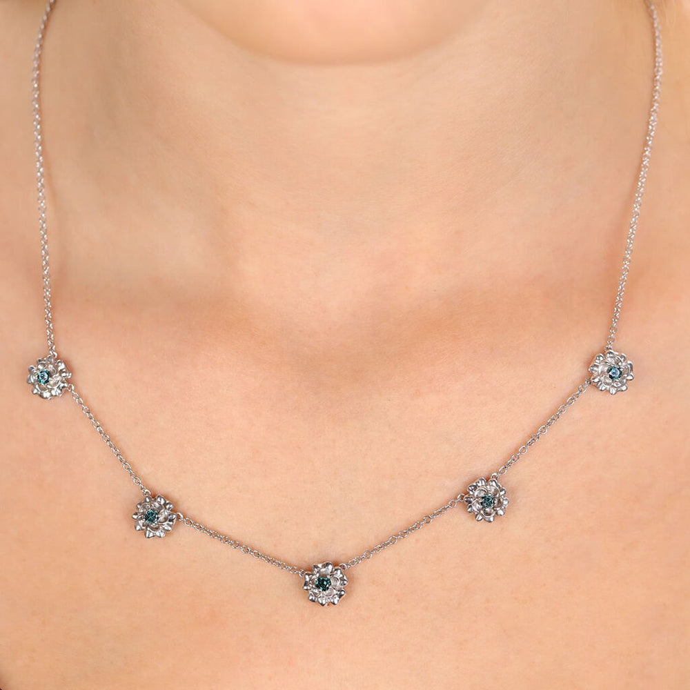 Colar em Prata 925 com Diamantes