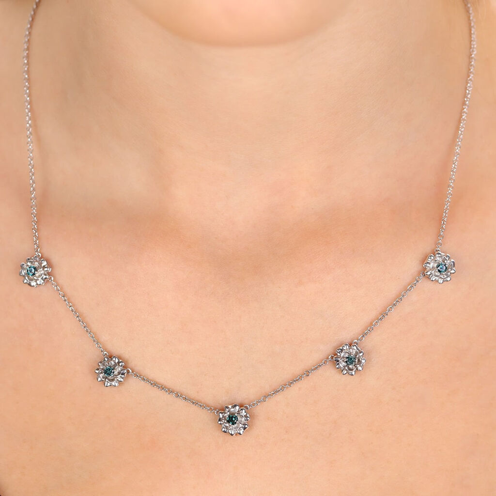 Colar em Prata 925 com Diamantes