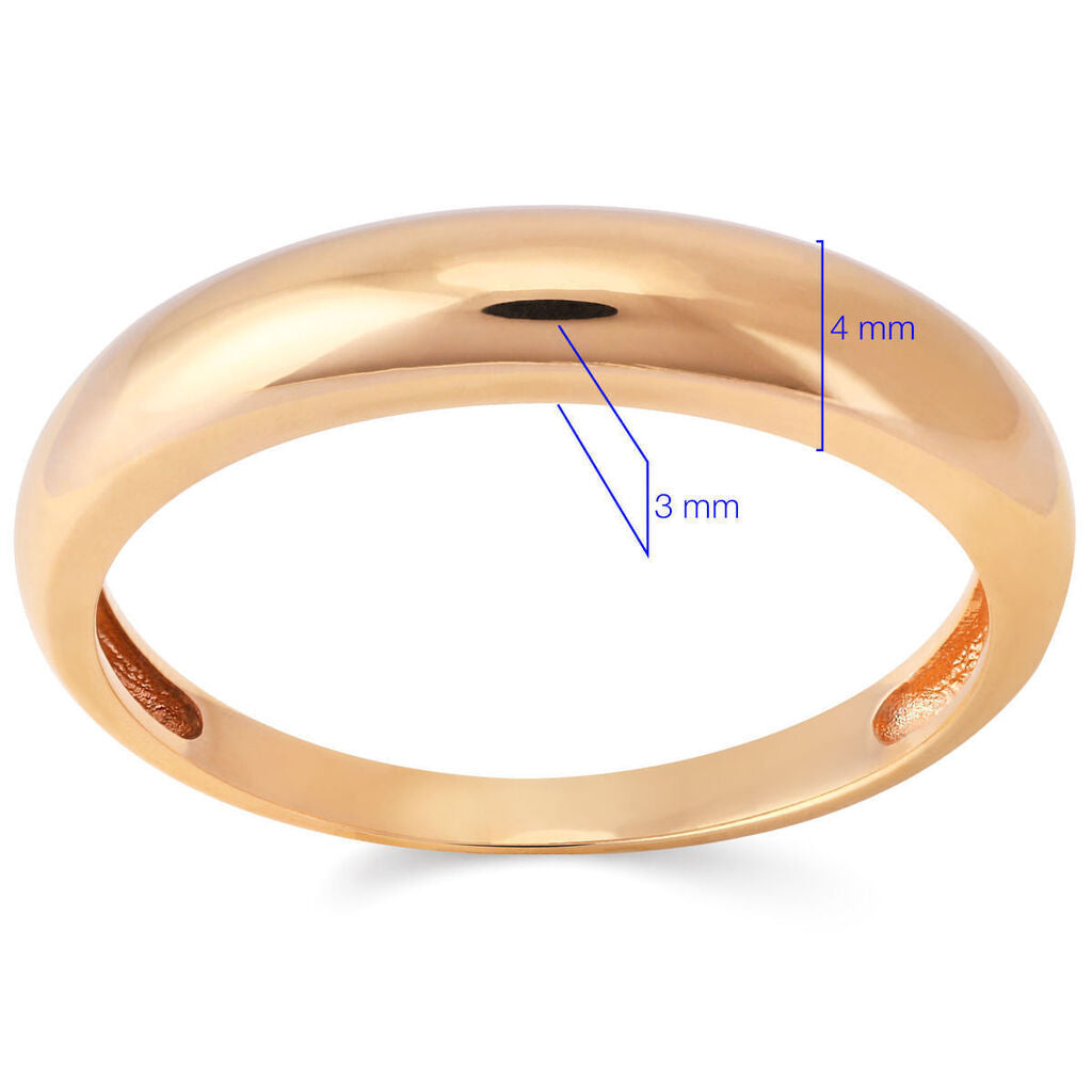 Anel em Ouro Rosé Liso