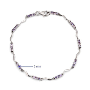 Pulseira em Prata 925 com Tanzanitas