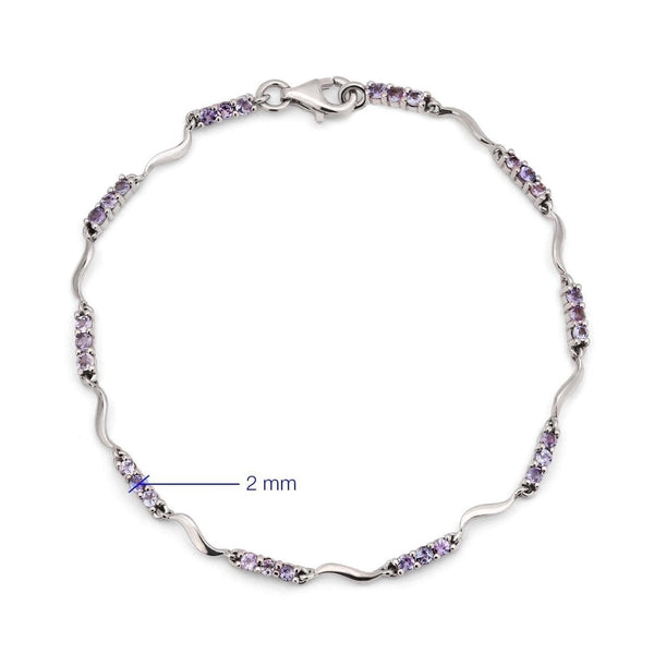 Pulseira em Prata 925 com Tanzanitas