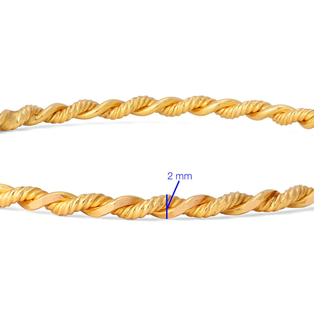 Bracelete em Ouro Amarelo 18k Torcido