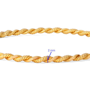 Bracelete em Ouro Amarelo 18k Torcido
