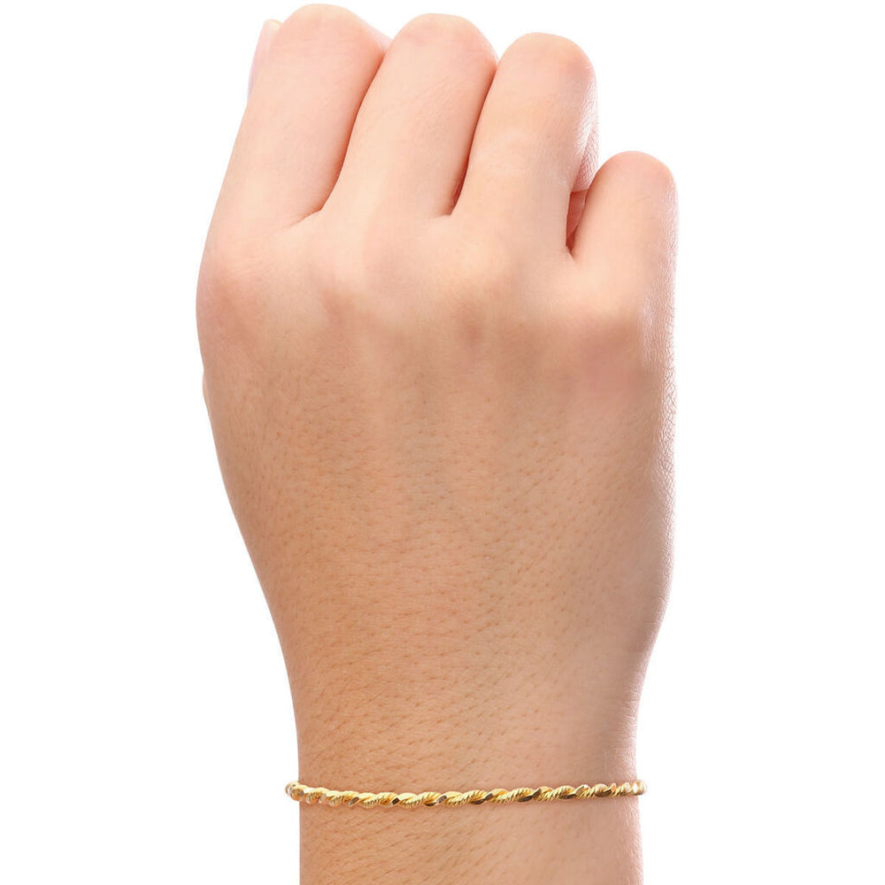 Bracelete em Ouro Amarelo 18k Torcido