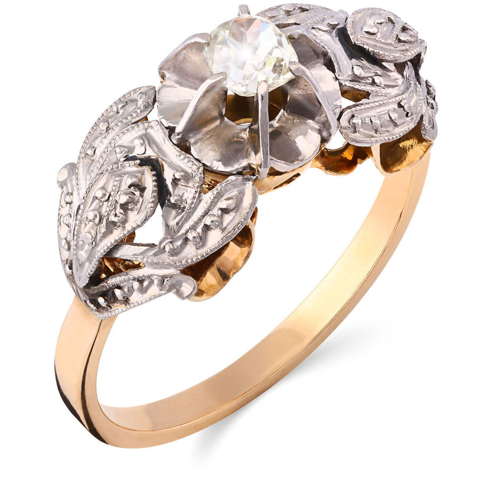 Anel em Ouro Vermelho 18k com Diamantes Aprox. 20 pts
