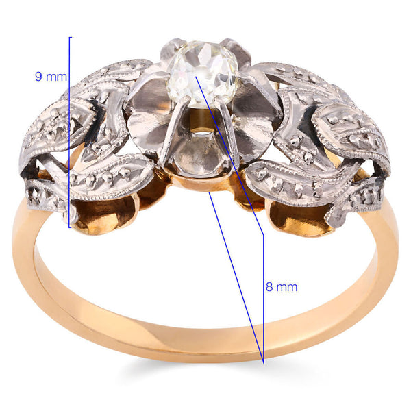 Anel em Ouro Vermelho 18k com Diamantes Aprox. 20 pts