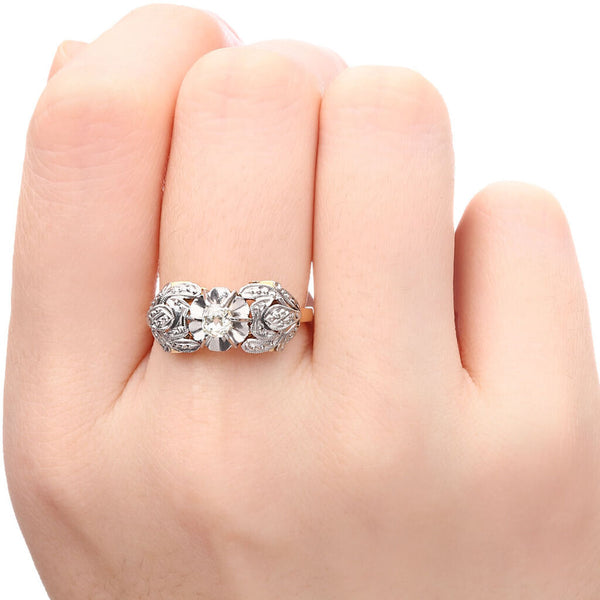 Anel em Ouro Vermelho 18k com Diamantes Aprox. 20 pts