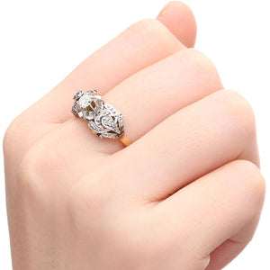 Anel em Ouro Vermelho 18k com Diamantes Aprox. 20 pts