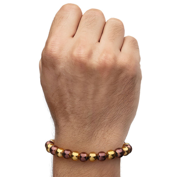 Colar e pulseira Terço em Aço Inoxidável