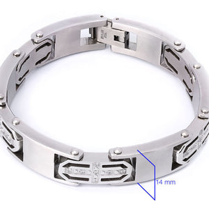 Pulseira Trabalhada de Aço Inoxidável