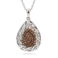 Pingente em Prata 925 Gota com Diamantes