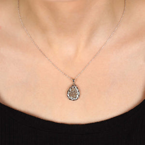 Pingente em Prata 925 Gota com Diamantes