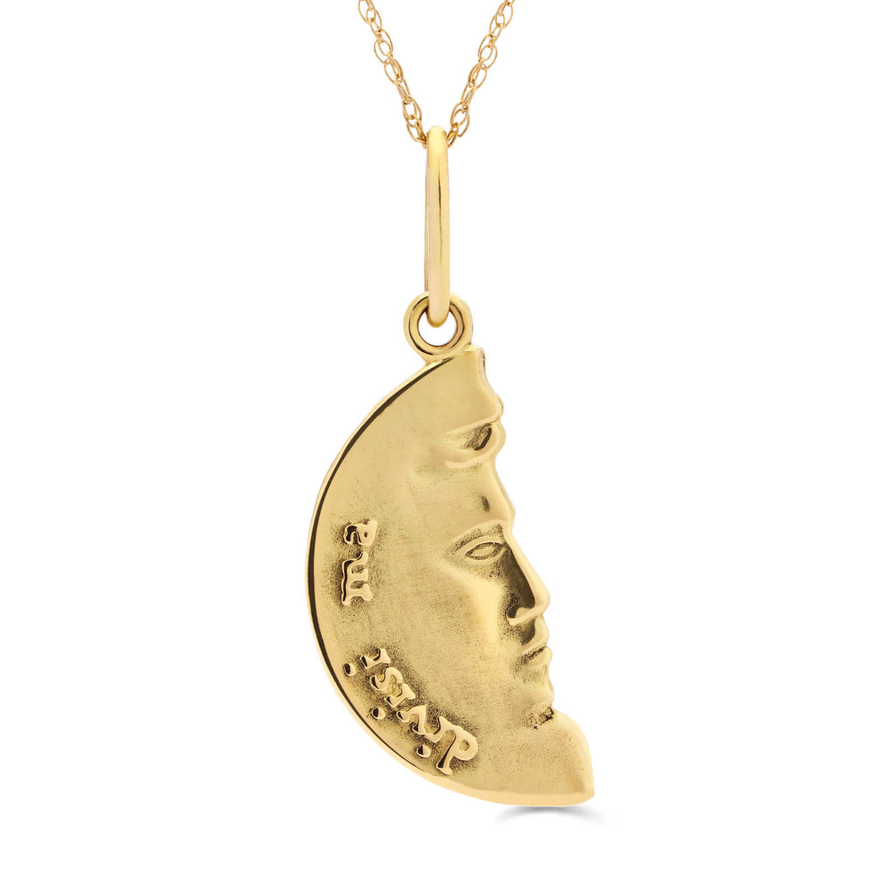 Pingente Cara Metade em Ouro Amarelo 18k