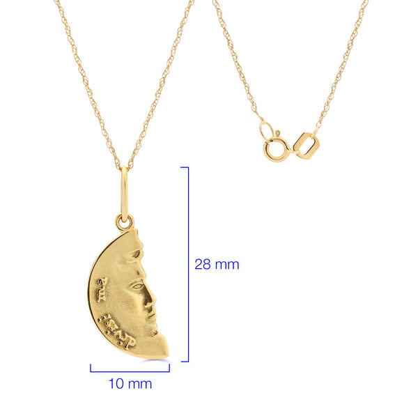 Pingente Cara Metade em Ouro Amarelo 18k