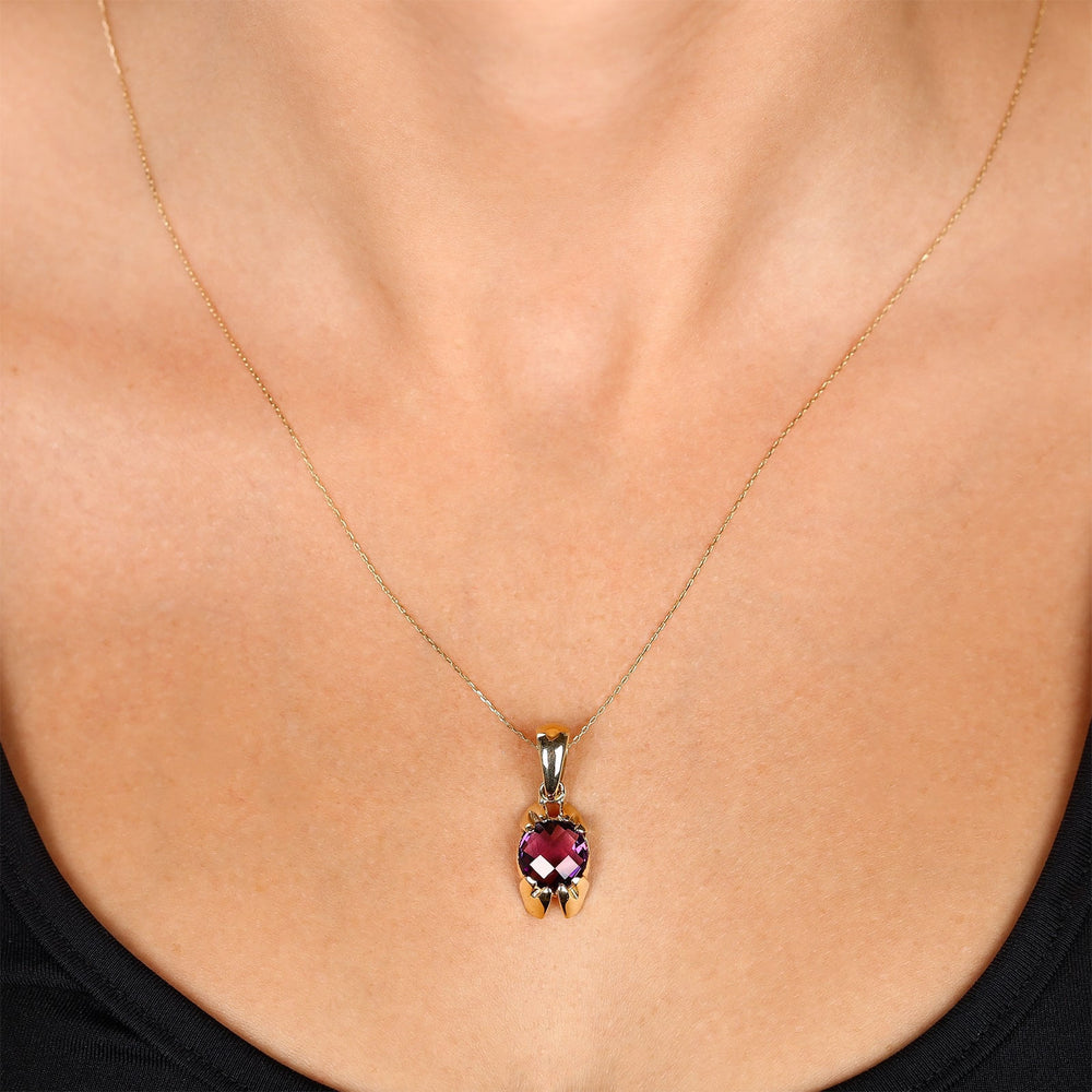 Pingente em Ouro Amarelo 18k com Ametista