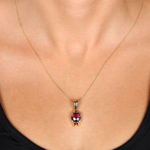 Pingente em Ouro Amarelo 18k com Ametista