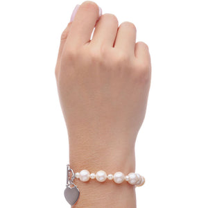 Pulseira em Prata 925 com Pérolas Brancas 10mm